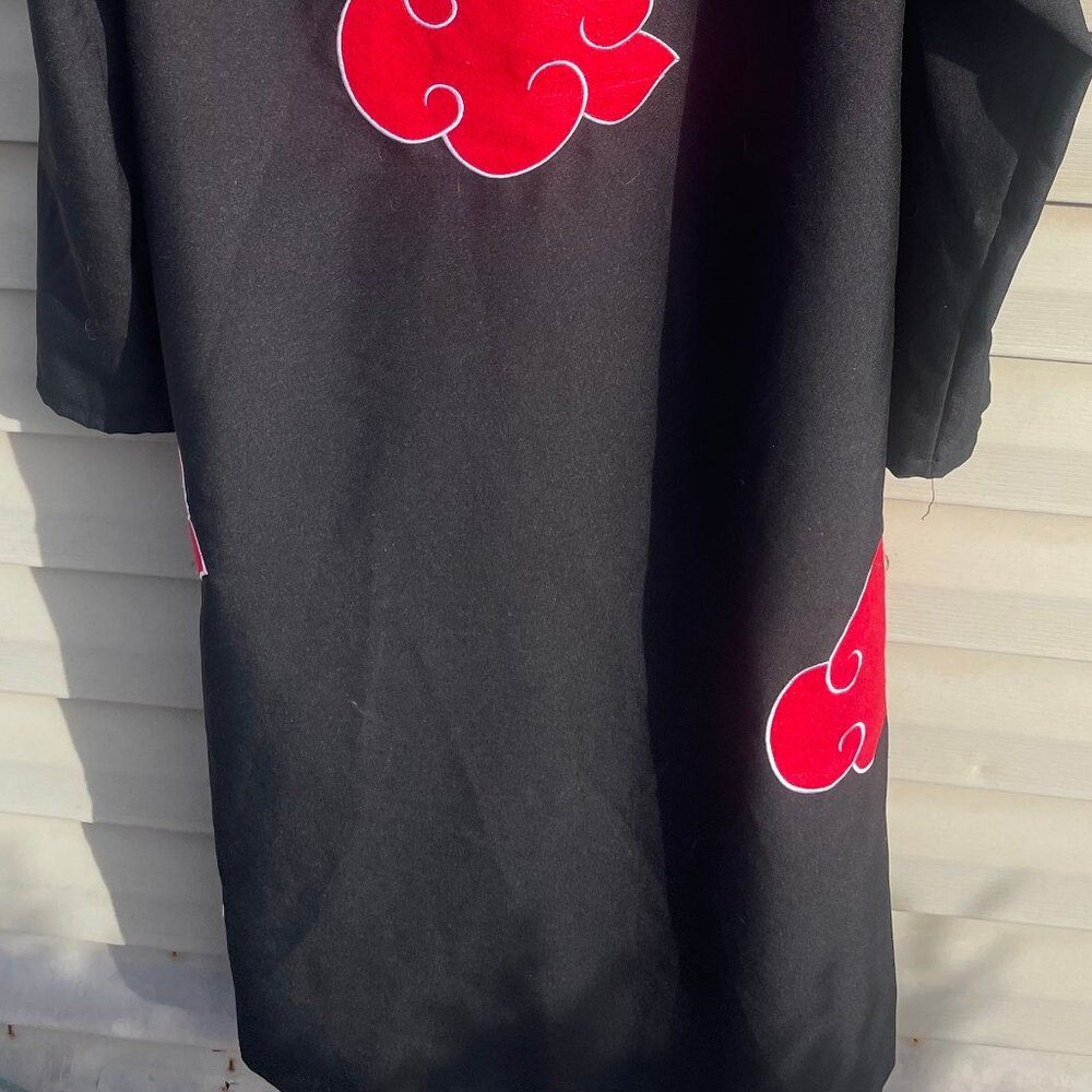 Men's Size Small Black & Red Akatsuki Naruto Cloak - Picture 3 of 5